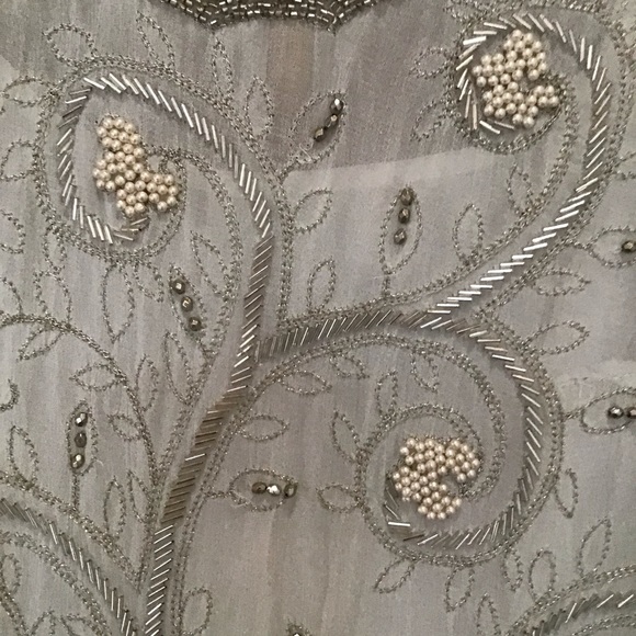 FREE PEOPLE OFF WHITE  CRYSTALS & TINY PEARLS DRESS - Picture 7 of 12